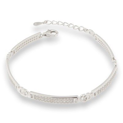 Bracciale Domar Gioielli Donna Bracciale argento 925 in Argento Zircone BZB106301 - BZB106301